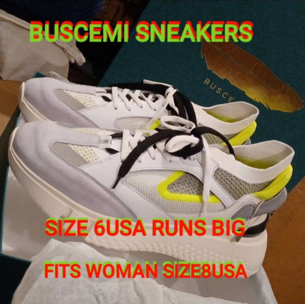Buscemi Sneakers Size Men 6USA 39EU Runs Big For Woman it Fits size 8USA Woman!